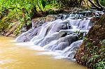 Hot Spring Waterfall At Krabi In Thailand Stock Photo