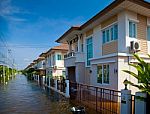 House Flood In Thailand Stock Photo