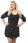 How Is My Polka Dots Dress ? Stock Photo