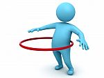 Hula Hoop Exercise Stock Photo