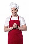 I Am Happy To Serve You ! Stock Photo