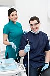 I Am Ready For The Dental Procedure Stock Photo