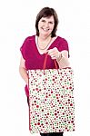 I Got A New Polka Bag! Stock Photo