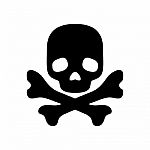 Icon Of Skull And Bones -  Iconic Design Stock Photo