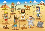 Illustration Of Egypt Child Cartoon Stock Photo