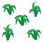 Illustration Of Green Floral,  Cartoon Stock Photo