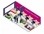 Illustration Of Info Graphic Interior  Room Concept Stock Photo