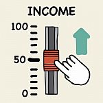 Income Scale Stock Photo