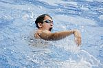 Incorrect Hand Posture For Swimming Stock Photo