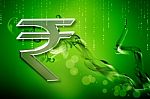 Indian Rupee Sign Stock Photo