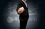 Investor Drawing Chart Stock Photo