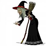 Isolated Witch Stock Photo