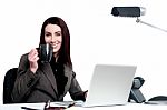 Its Time For A Break. Woman Enjoying Coffee Stock Photo