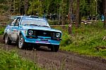 J. Coleman Driving Ford Escort Stock Photo