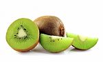 Juicy Kiwi Fruit Isolated On White Background Stock Photo