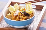 Khao Soi Curry Noodle Northern Thai Traditional Food Stock Photo