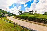 "khun Sa Than" Nan Thailand With Mountain View Point Landscape B Stock Photo