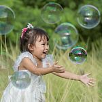 Kid Bubble Stock Photo