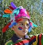 Kid Dressed As Indian Stock Photo