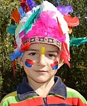 Kid Dressed As Indian Stock Photo