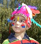 Kid Dressed As Indian Stock Photo