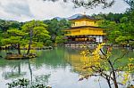 Kinkakuji Temple (the Golden Pavilion) In Kyoto, Japan. Autumn S Stock Photo