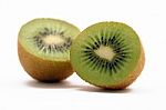 Kiwi Fruit Halves Stock Photo