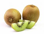 Kiwi Fruit Isolated On White Background Stock Photo