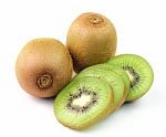 Kiwi Fruit Isolated On White Background Stock Photo