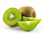 Kiwi Fruit Isolated On White Background Stock Photo