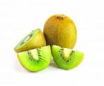 Kiwi Fruit Isolated On White Background Stock Photo