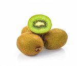 Kiwi Fruit Isolated On White Background Stock Photo