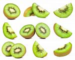 Kiwi Fruit Isolated On White Background Stock Photo