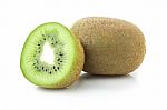 Kiwi Half Isolated Stock Photo