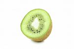 Kiwi Half Isolated On White Stock Photo