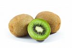 Kiwi On White Stock Photo