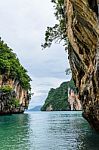 Koh Hong Island Krabi In Thailand Big Rock In Sea Stock Photo