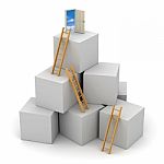 Ladders And Blocks Stock Photo