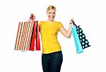 Lady With Shopping Bag Stock Photo