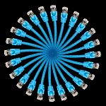 Lan Cable Abstract Circle Shape Stock Photo