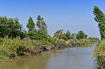 Landscape Of Lift Nets Fishing Inthailand Stock Photo