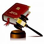 Legal Gavel And Law Book Stock Photo