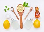 Lemon Juice, Lemonade With Fresh Lemon, Honey, Mint And Salt . H Stock Photo