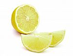 Lemon On White Background Stock Photo