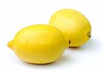 Lemon On White Background Stock Photo