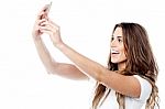 Let Me Take A Selfie ! Stock Photo