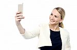 Let's Take A Selfie ! Stock Photo