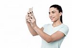 Let's Take A Selfie ! Stock Photo