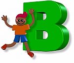 Letter B Boy Stock Photo