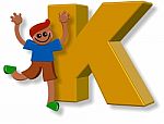 Letter K Boy Stock Photo